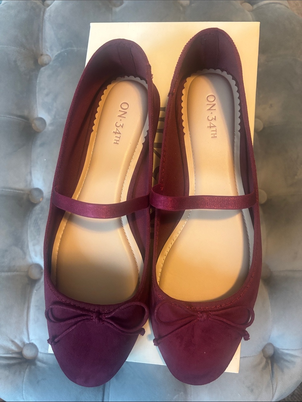 Women's Burgundy Ballet Flats